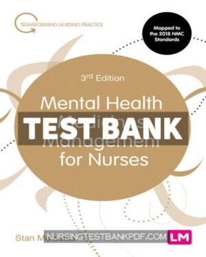 Test Bank for Mental Health Medicines Management for Nurses 3rd Edition by Mutsatsa