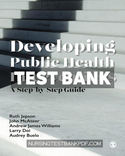 9781529786958-TEST-BANK Test Bank for Developing Public Health Interventions 1st Edition by Jepson