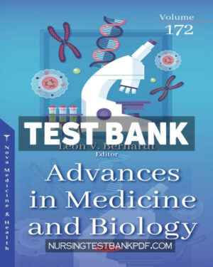 Test Bank for Advances in Medicine and Biology Volume 172 by Nova Medicine and Health