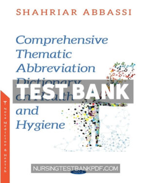 Test Bank for Comprehensive Thematic Abbreviation Dictionary on Health & Hygiene by Nova