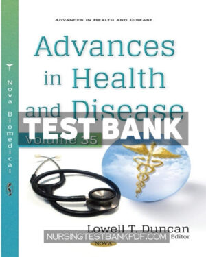 Test Bank for Advances in Health and Disease Volume 35 by Nova Medicine and Health