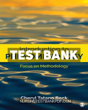Test Bank for Introduction to Phenomenology 1st Edition by Beck