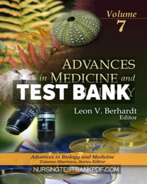 Test Bank for Advances in Medicine and Biology Volume 7 by Nova Biomedical