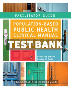 Test Bank for Facilitator Guide for Population Based Public Health Nursing Clinical Manual Fourth Edition by Schoon