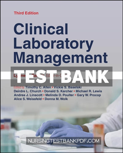 9781683673934-TEST-BANK Test Bank for Clinical Laboratory Management 3rd Edition by Garcia