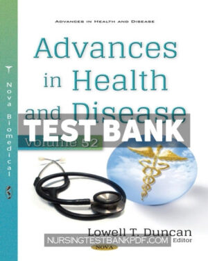 Test Bank for Advances in Health and Disease Volume 52 by Nova Medicine and Health