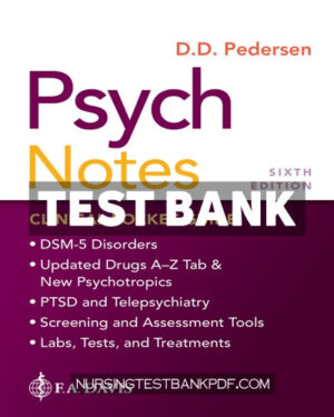 Test Bank for PsychNotes 6th Edition by Pedersen