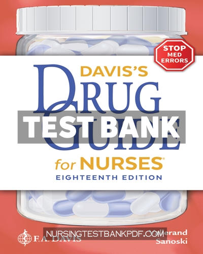 9781719648127-TEST-BANK Test Bank for Daviss Drug Guide for Nurses 18th Edition by Vallerand
