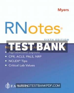 Test Bank for RNotes 6th Edition by Myers