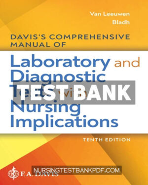 Test Bank for Daviss Comprehensive Manual of Laboratory and Diagnostic Tests with Nursing Implications 10th Edition by Van Leeuwen