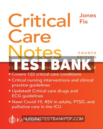 9781719650786-TEST-BANK Test Bank for Critical Care Notes 4th Edition by Jones