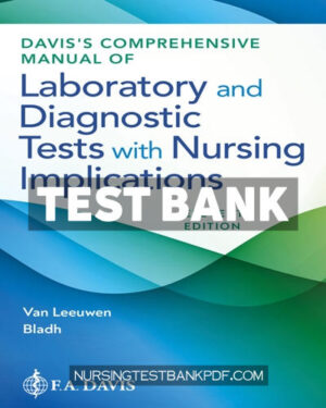 Test Bank for Daviss Comprehensive Manual of Laboratory and Diagnostic Tests With Nursing Implications 11th Edition by Van Leeuwen