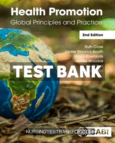 9781789246148-TEST-BANK Test Bank for Health Promotion 2nd Edition by Cross