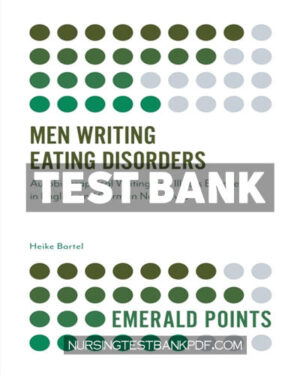 Test Bank for Men Writing Eating Disorders by Bartel
