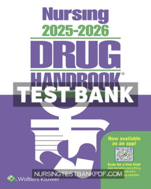 Test Bank for Nursing 2025 2026 Drug Handbook 45th Edition by Lippincott Williams Wilkins