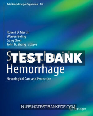 Test Bank for Subarachnoid Hemorrhage by Springer