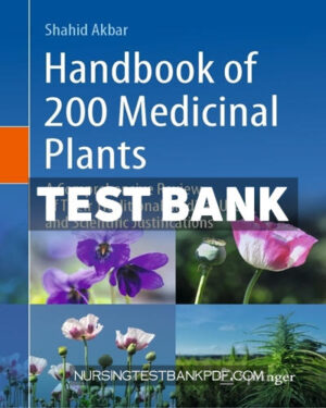 Test Bank for Handbook of 200 Medicinal Plants by Akbar