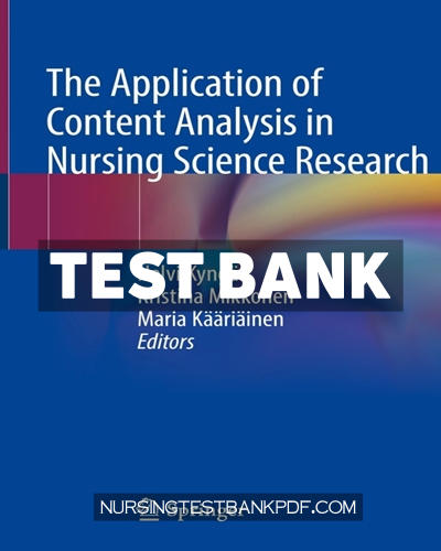 9783030301996-TEST-BANK Test Bank for The Application of Content Analysis in Nursing Science Research by Springer