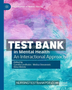 Test Bank for Joint Decision Making in Mental Health 1st Edition by Stevanovic