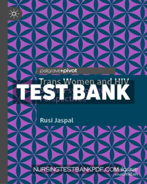 Test Bank for Trans Women and HIV by Jaspal