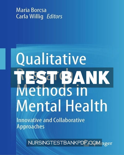 9783030653316-TEST-BANK Test Bank for Qualitative Research Methods in Mental Health by Springer