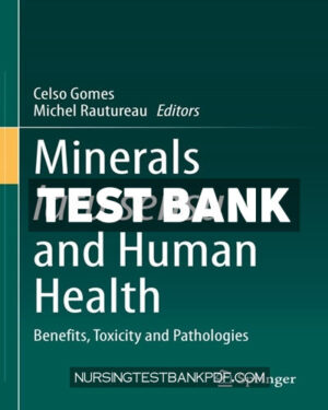 Test Bank for Minerals latu sensu and Human Health by Springer