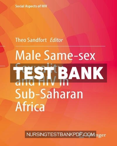 9783030737269-TEST-BANK Test Bank for Male Same sex Sexuality and HIV in Sub Saharan Africa by Springer