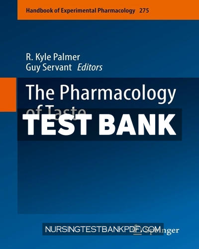 9783031064500-TEST-BANK Test Bank for The Pharmacology of Taste by Springer