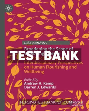 Test Bank for Broadening the Scope of Wellbeing Science by Palgrave Macmillan