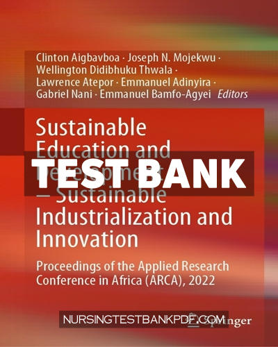 9783031259982-TEST-BANK Test Bank for Sustainable Education and Development - Sustainable Industrialization and Innovation by Springer