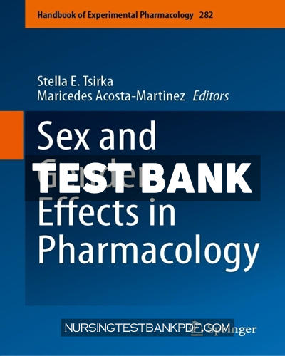 9783031426483-TEST-BANK Test Bank for Sex and Gender Effects in Pharmacology by Springer