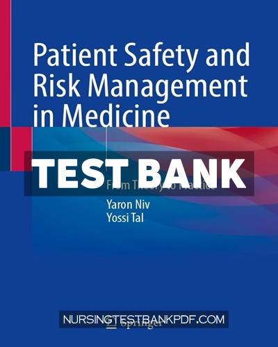 9783031498657-TEST-BANK Test Bank for Patient Safety and Risk Management in Medicine by Niv
