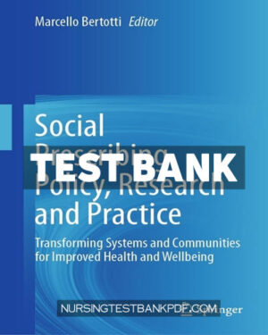 Test Bank for Social Prescribing Policy Research and Practice by Springer