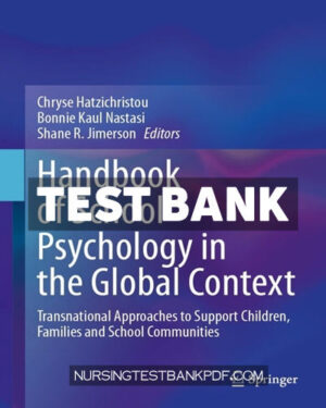 Test Bank for Handbook of School Psychology in the Global Context by Springer