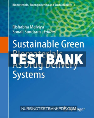Test Bank for Sustainable Green Biomaterials As Drug Delivery Systems by Springer