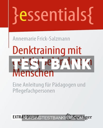 9783658280550-TEST-BANK Test Bank for Denktraining mit geistig behinderten Menschen by Frick-Salzmann