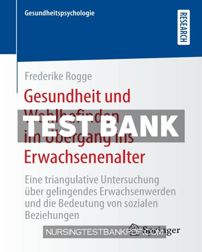 9783658307103-TEST-BANK Test Bank for Gesundheit und Wohlbefinden im Übergang ins Erwachsenenalter by Rogge