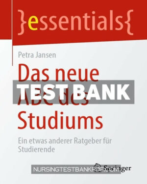Test Bank for Das neue ABC des Studiums by Jansen