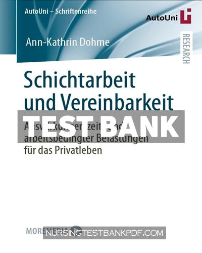 9783658356774-TEST-BANK Test Bank for Schichtarbeit und Vereinbarkeit by Dohme