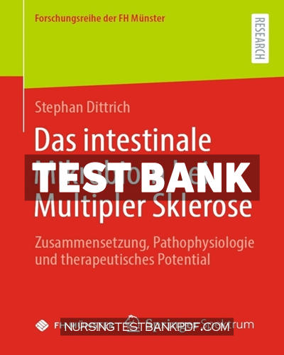9783658424992-TEST-BANK Test Bank for Das intestinale Mikrobiom bei Multipler Sklerose by Dittrich