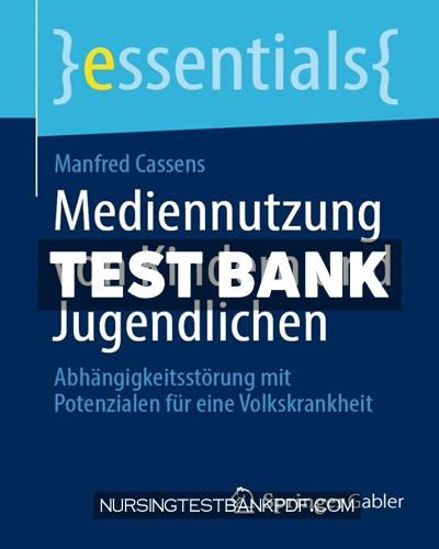 9783658433420-TEST-BANK Test Bank for Mediennutzung von Kindern und Jugendlichen by Cassens