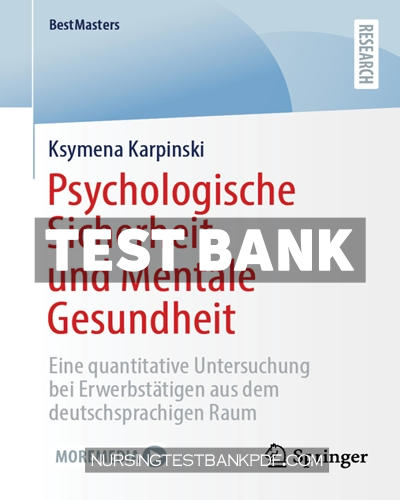 9783658462611-TEST-BANK Test Bank for Psychologische Sicherheit und Mentale Gesundheit by Karpinski