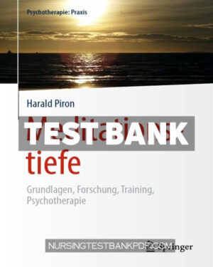 Test Bank for Meditationstiefe by Piron