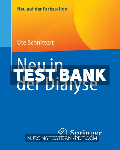 9783662610152-TEST-BANK Test Bank for Neu in der Dialyse by Schnittert