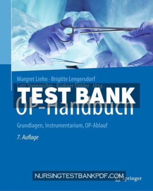 Test Bank for OP Handbuch 7th Edition by Liehn