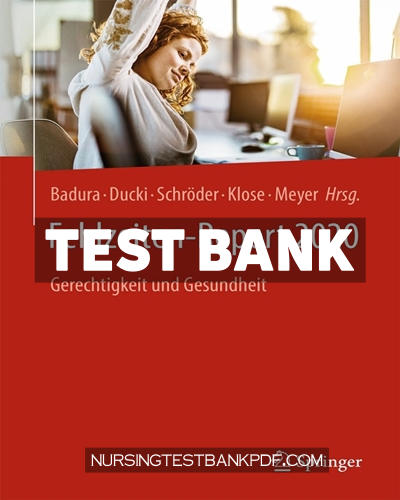 9783662615249-TEST-BANK Test Bank for Fehlzeiten Report 2020 1st Edition by Badura