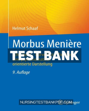 Test Bank for Morbus Menière 9th Edition by Schaaf