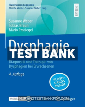 Test Bank for Dysphagie 4th Edition by Weber