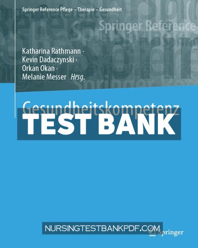 9783662670552-TEST-BANK Test Bank for Gesundheitskompetenz by Springer
