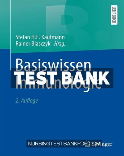 9783662672457-TEST-BANK Test Bank for Basiswissen Immunologie 2nd Edition by Springer